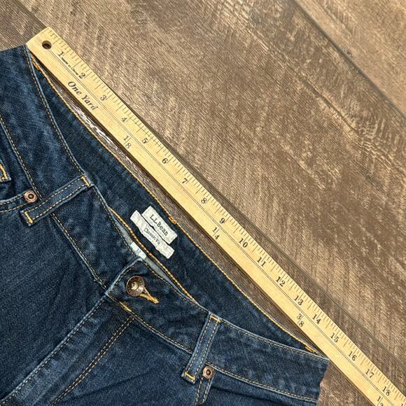 L.L. Bean Women's Classic Fit Slim Straight Jeans Dark Wash Size 12P - Picture 6 of 9
